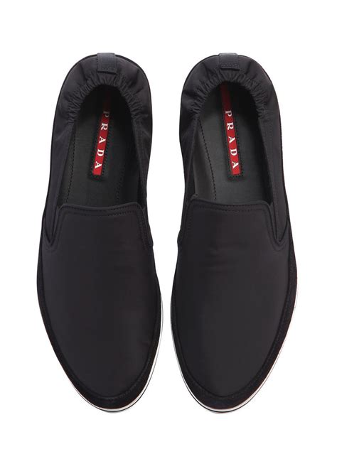 black prada sneakers for men|Prada men's slip on sneakers.